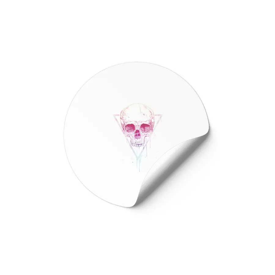 Skull in a triangle Etiket