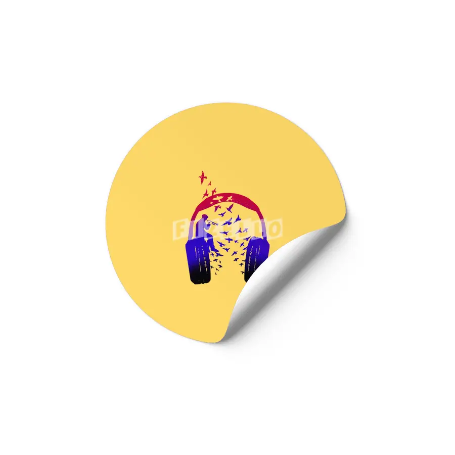 Headphone Music Bugle Etiket