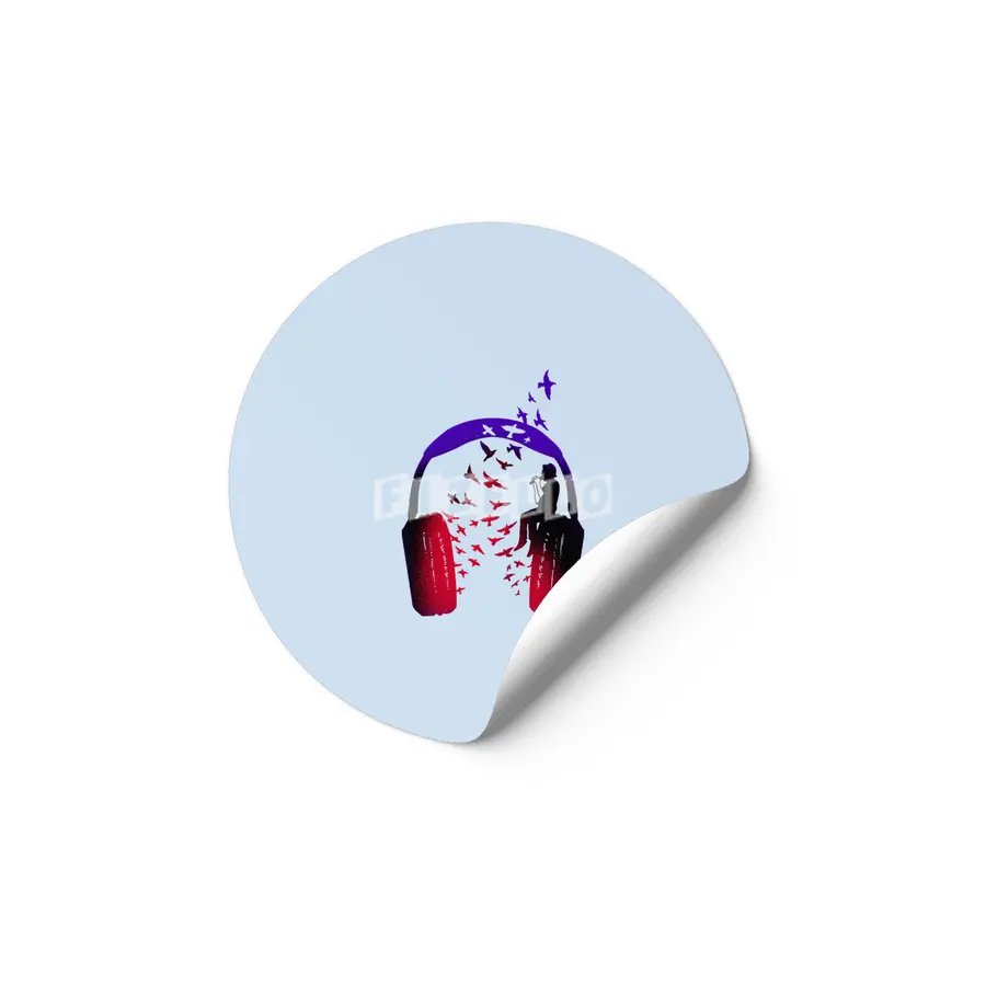 Headphone Music Singer Etiket