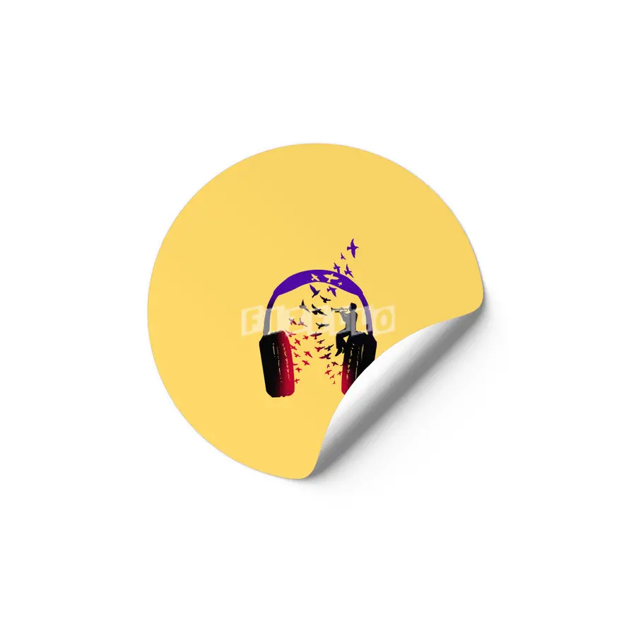 Headphone Music Trumpet Etiket