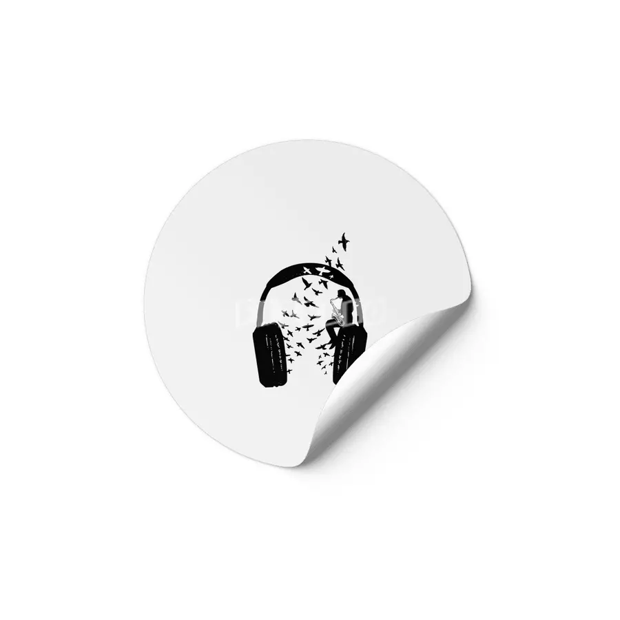 Headphone Saxophone Etiket