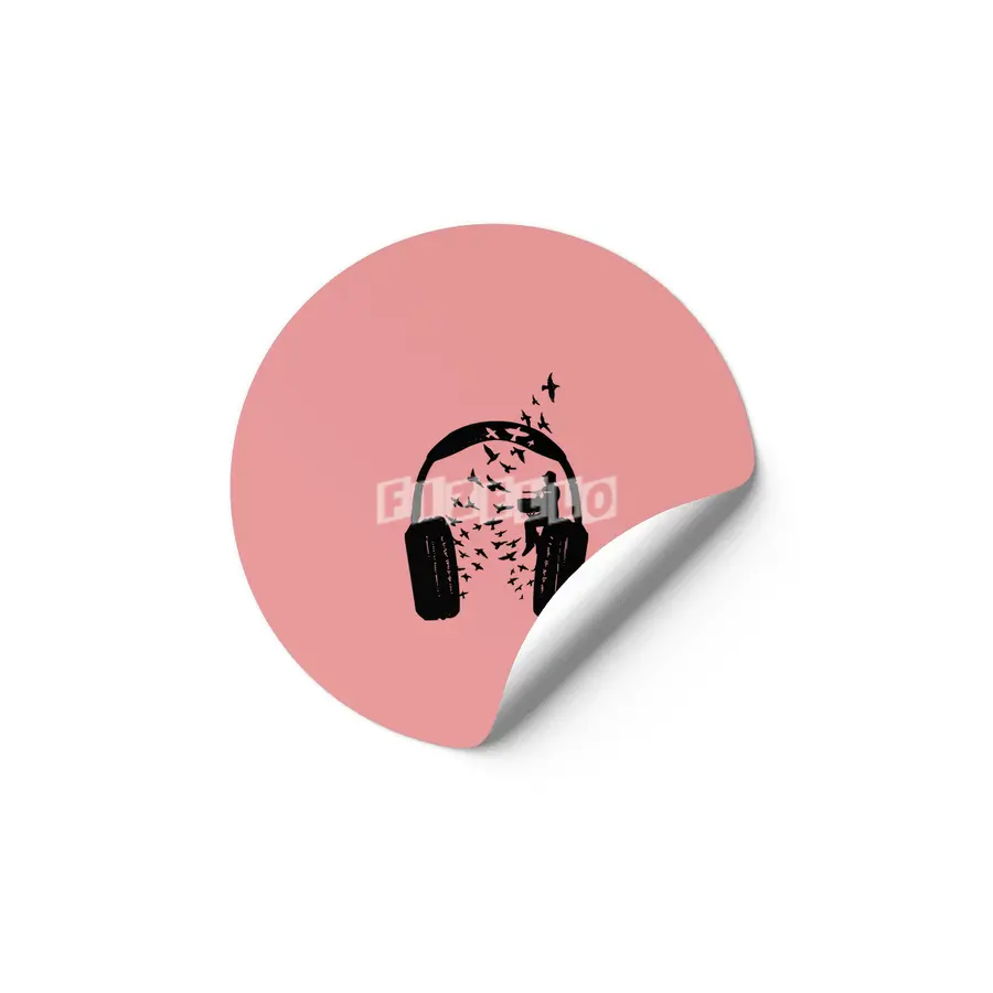 Headphone Snare drum Etiket