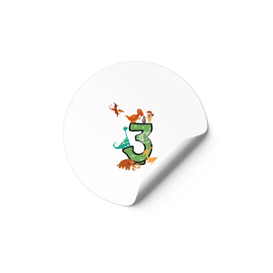 3 Year Dinosaur Birthday Shirt Dino Gift Etiket