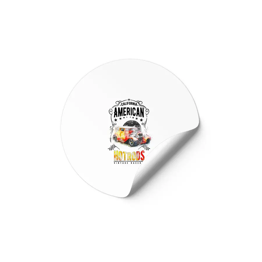 American Hot Rod Hotrod Racing Car Gift Etiket