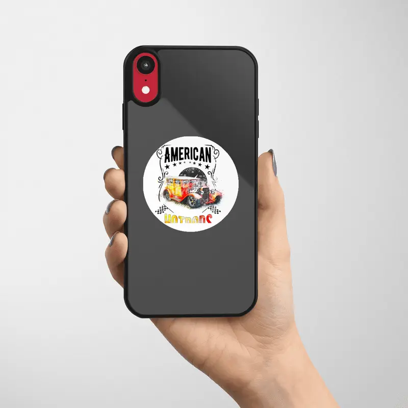American Hot Rod Hotrod Racing Car Gift Etiket