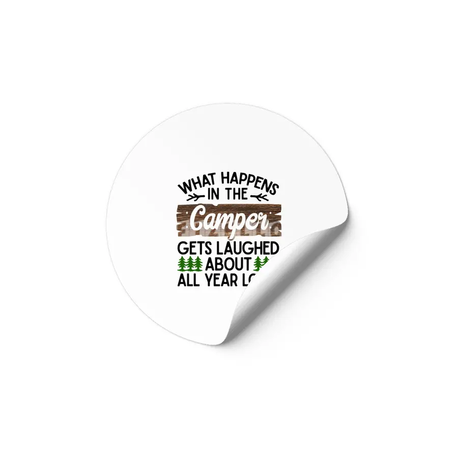 Camping Camper Vacation Motorhome Adventure Gift Etiket