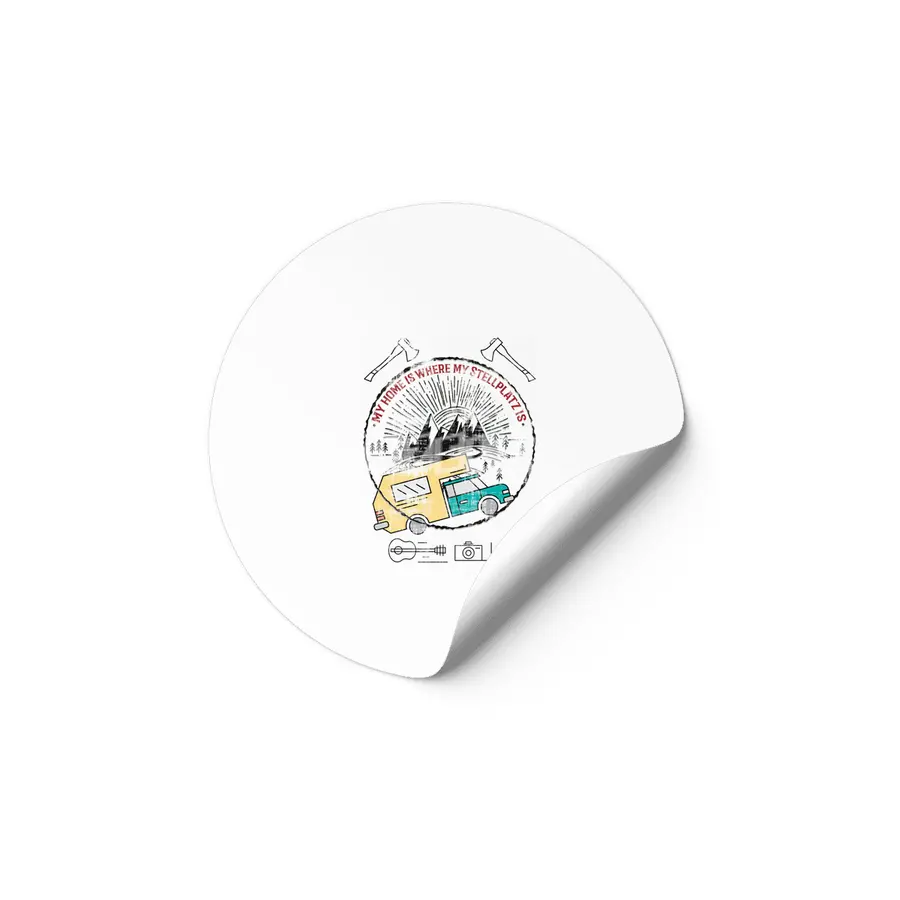 Camping Camper Vacation Motorhome Adventure Gift Etiket