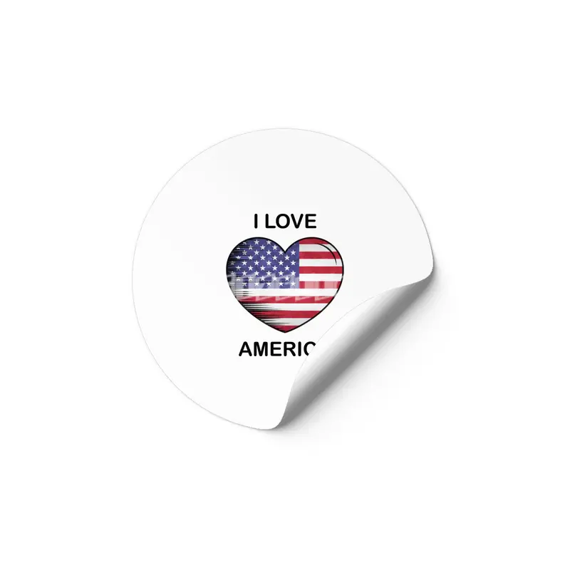I Love America USA, My Home, My Country Etiket