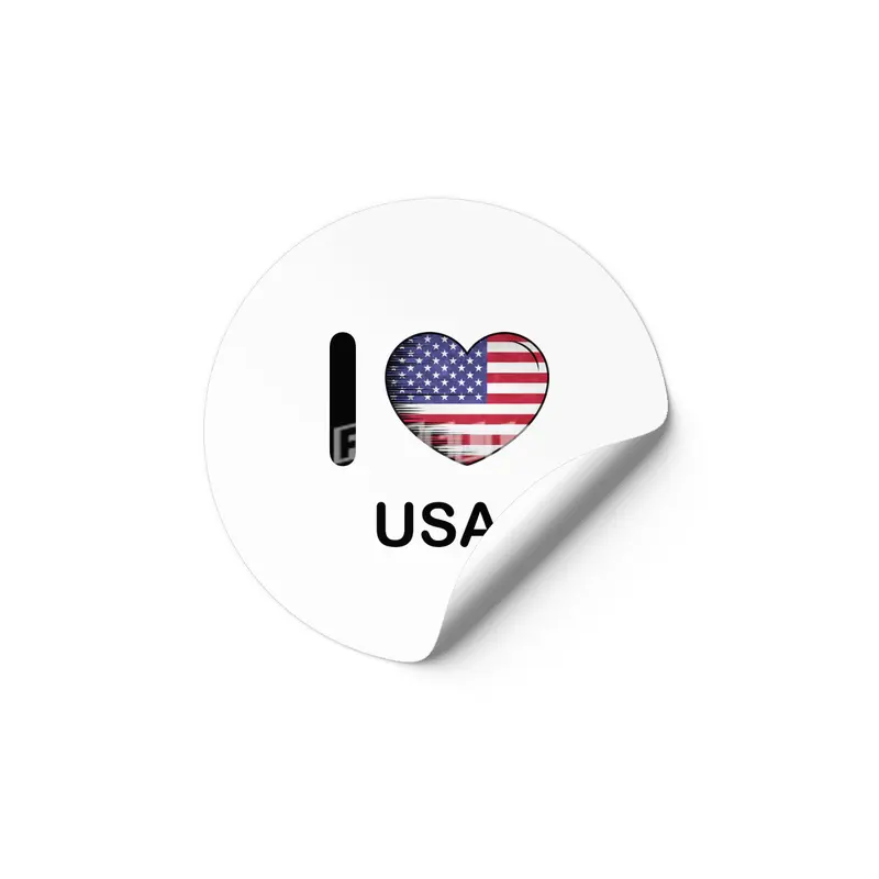 I Love America USA, My Home, My Country Etiket