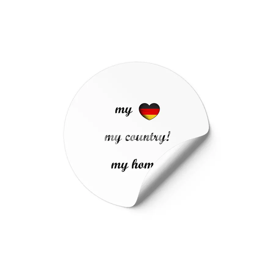 I Love Germany, My Home, My Country Etiket