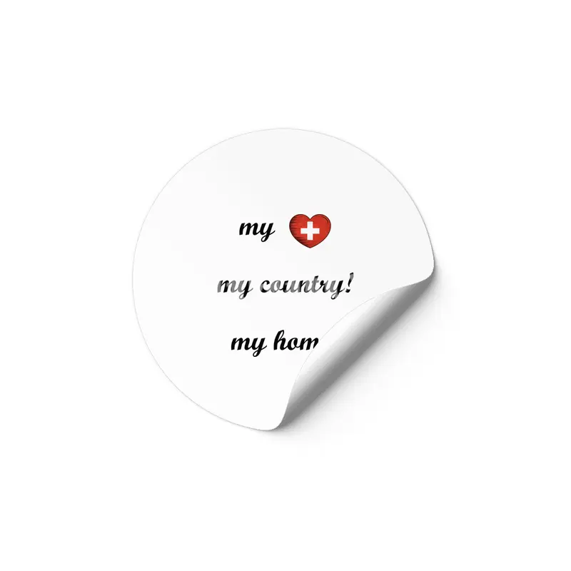 I Love Switzerland, My Home, My Country Etiket