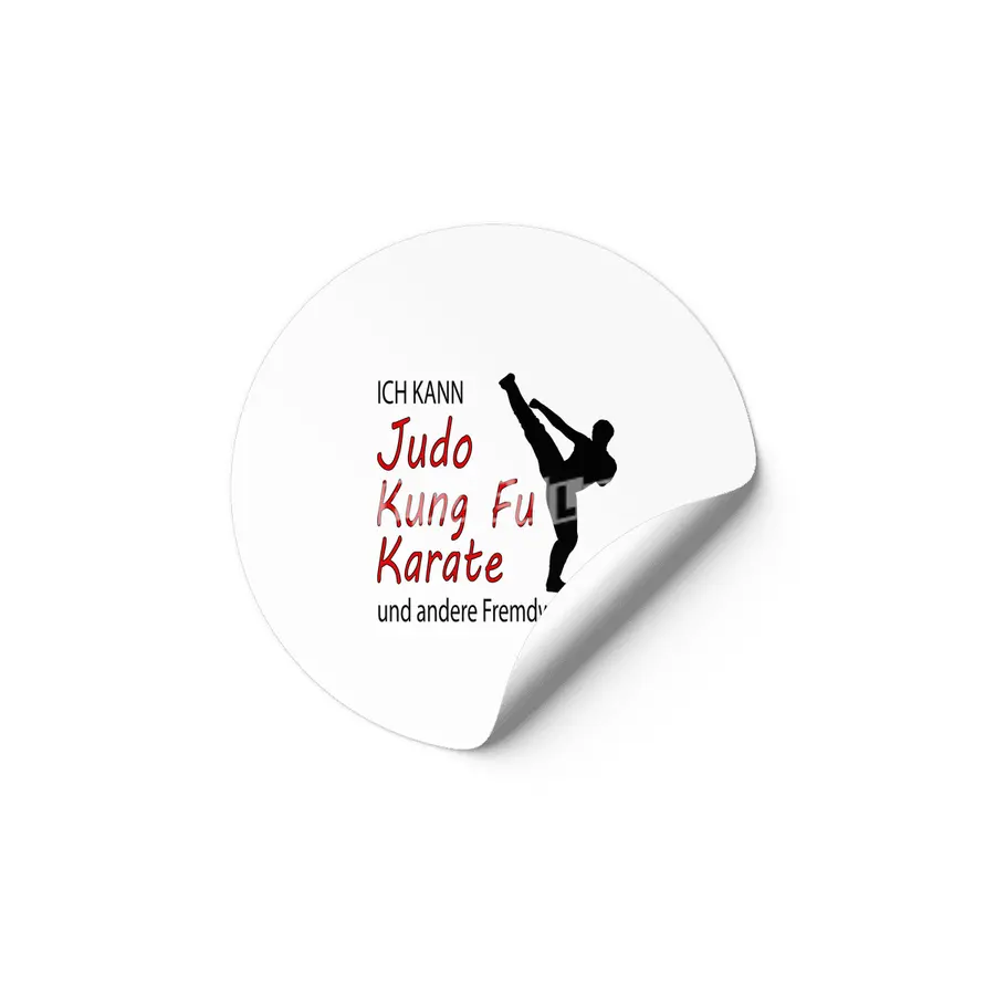 Funny Judo Kung Fu Card Martial Arts Gift Etiket