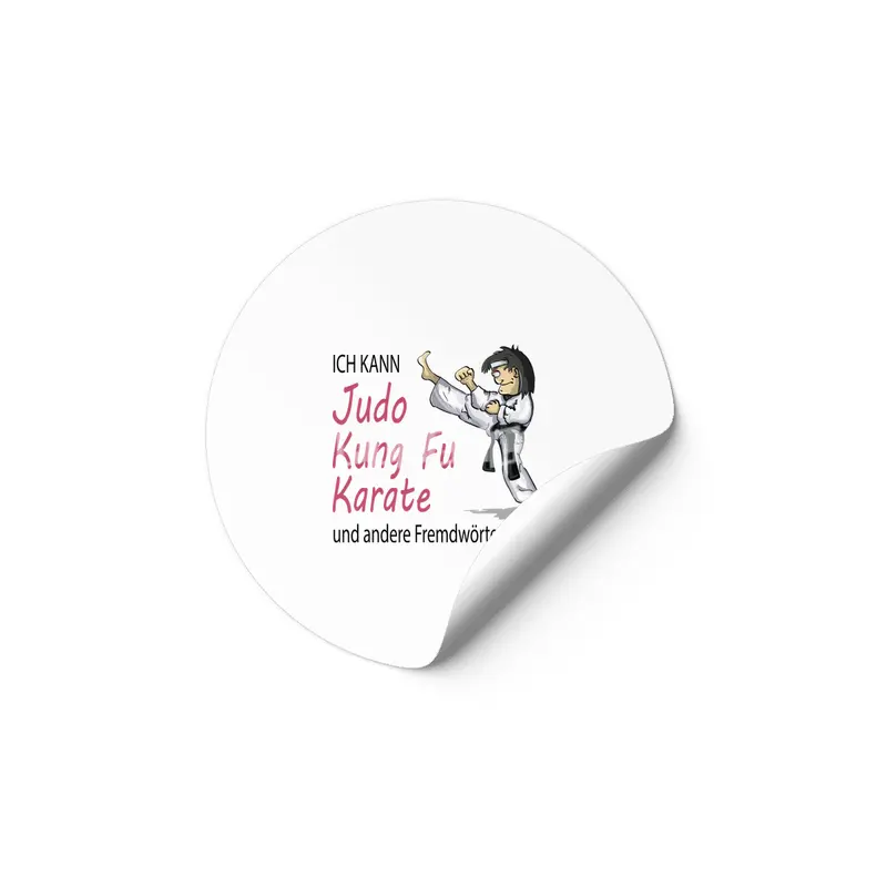 Funny Judo Kung Fu Card Martial Arts Gift Etiket