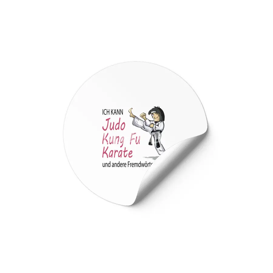 Funny Judo Kung Fu Card Martial Arts Gift Etiket
