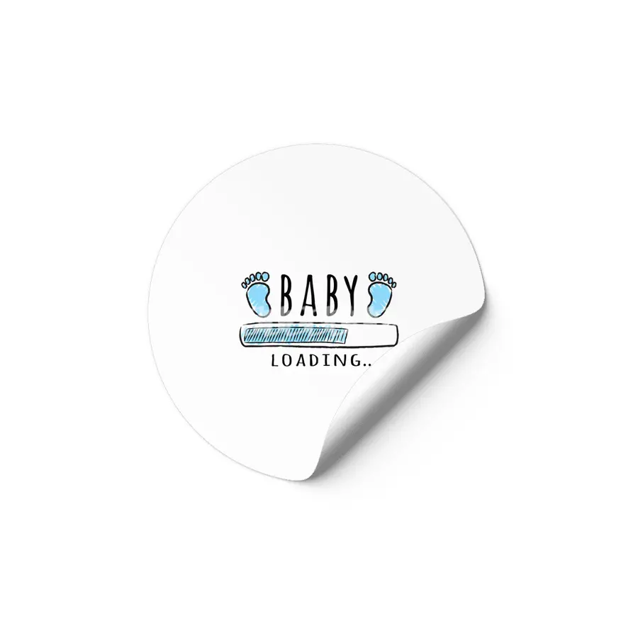 Gift For Pregnant Women. Baby Boy Young Mother Etiket