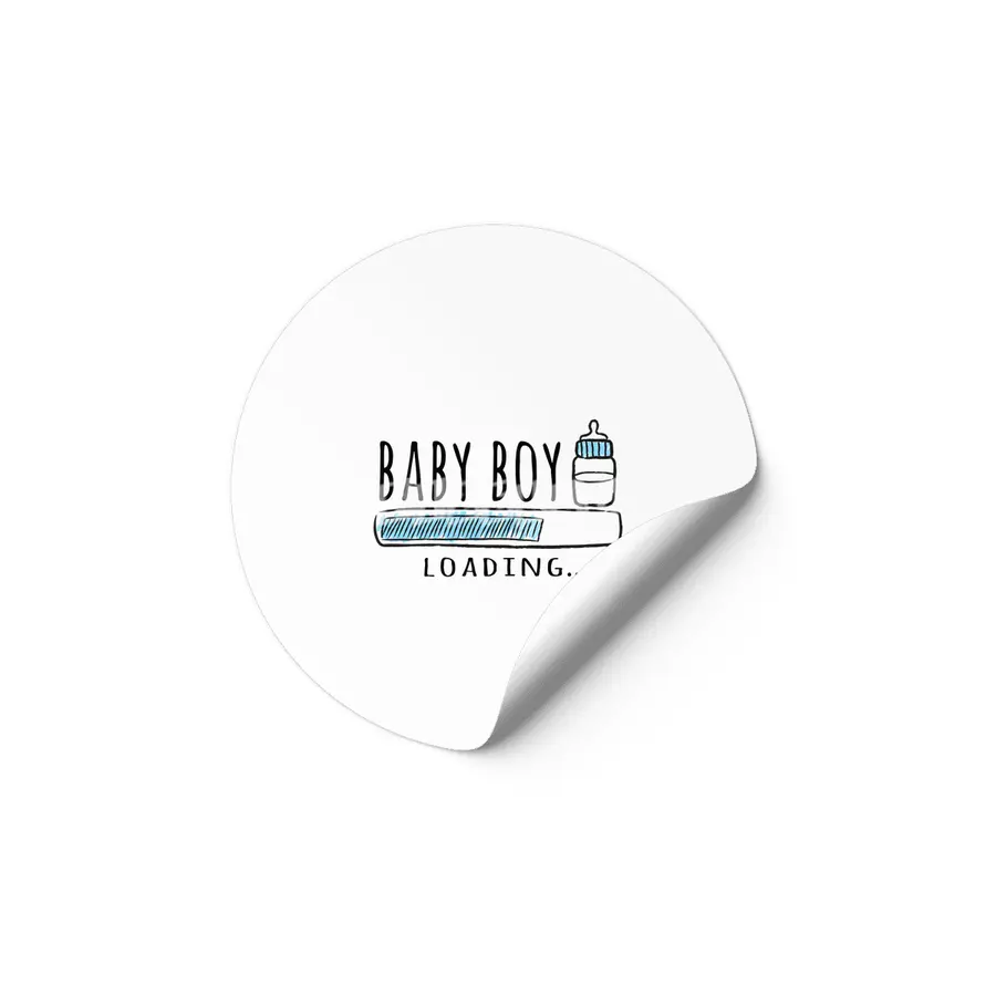Gift For Pregnant Women. Baby Boy Young Mother Etiket