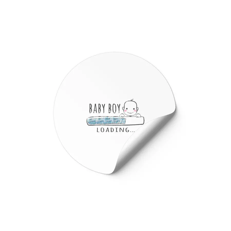 Gift For Pregnant Women. Baby Boy Young Mother Etiket