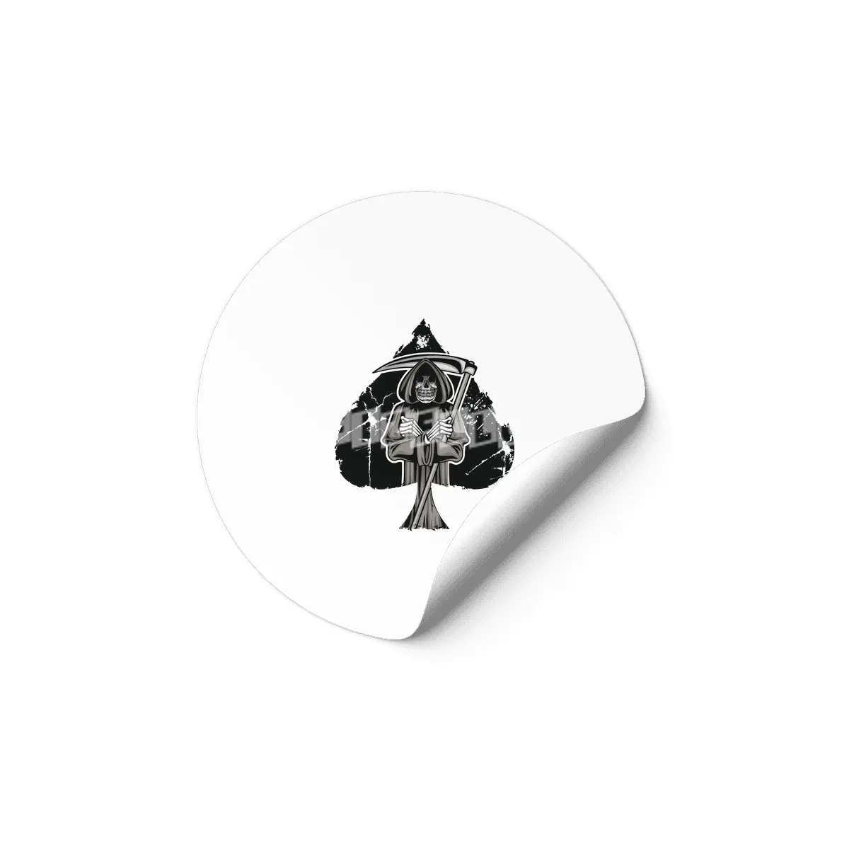 Poker Ace Of Spades Skull Las Vegas Gift Etiket