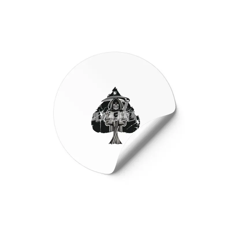 Poker Ace Of Spades Skull Las Vegas Gift Etiket