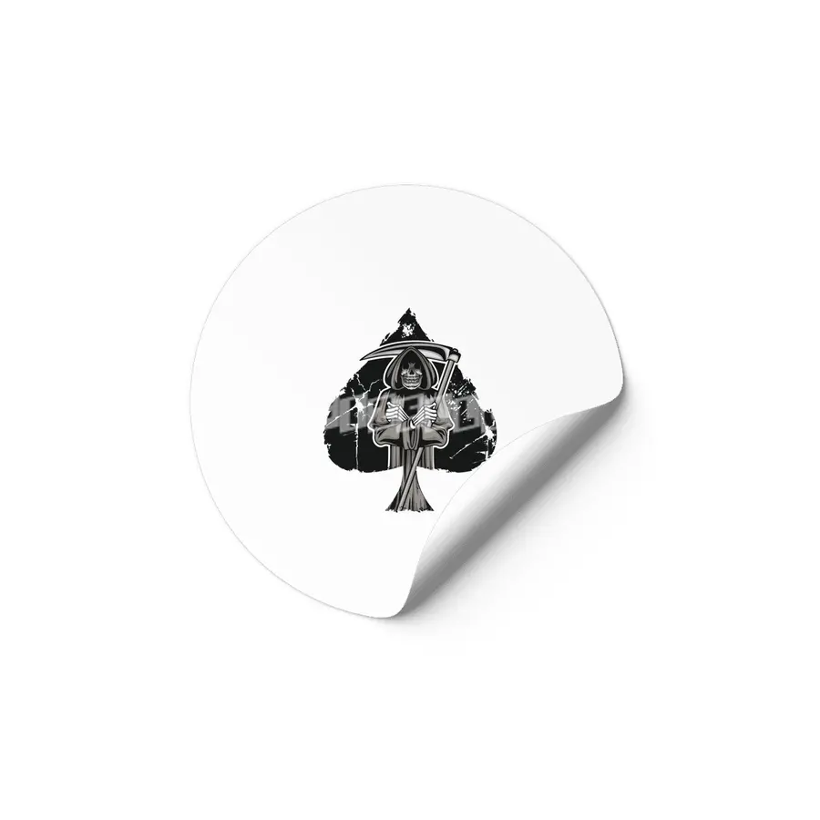 Poker Ace Of Spades Skull Las Vegas Gift Etiket