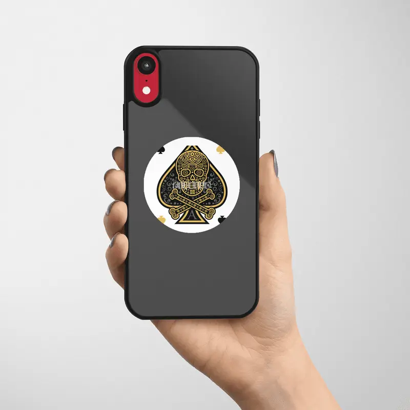 Poker Ace Of Spades Skull Las Vegas Gift Etiket