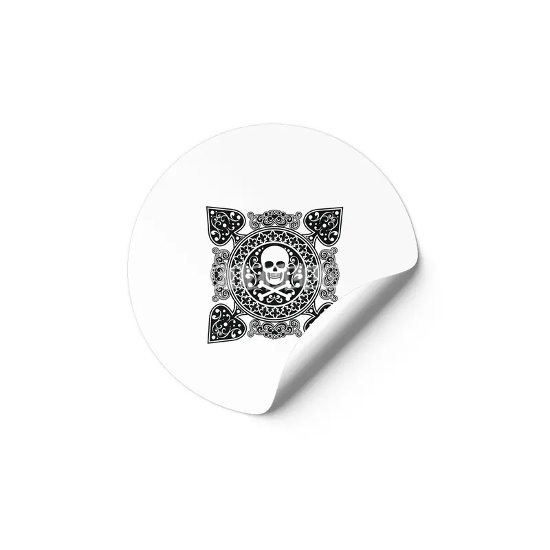Poker Ace Of Spades Skull Las Vegas Gift Etiket