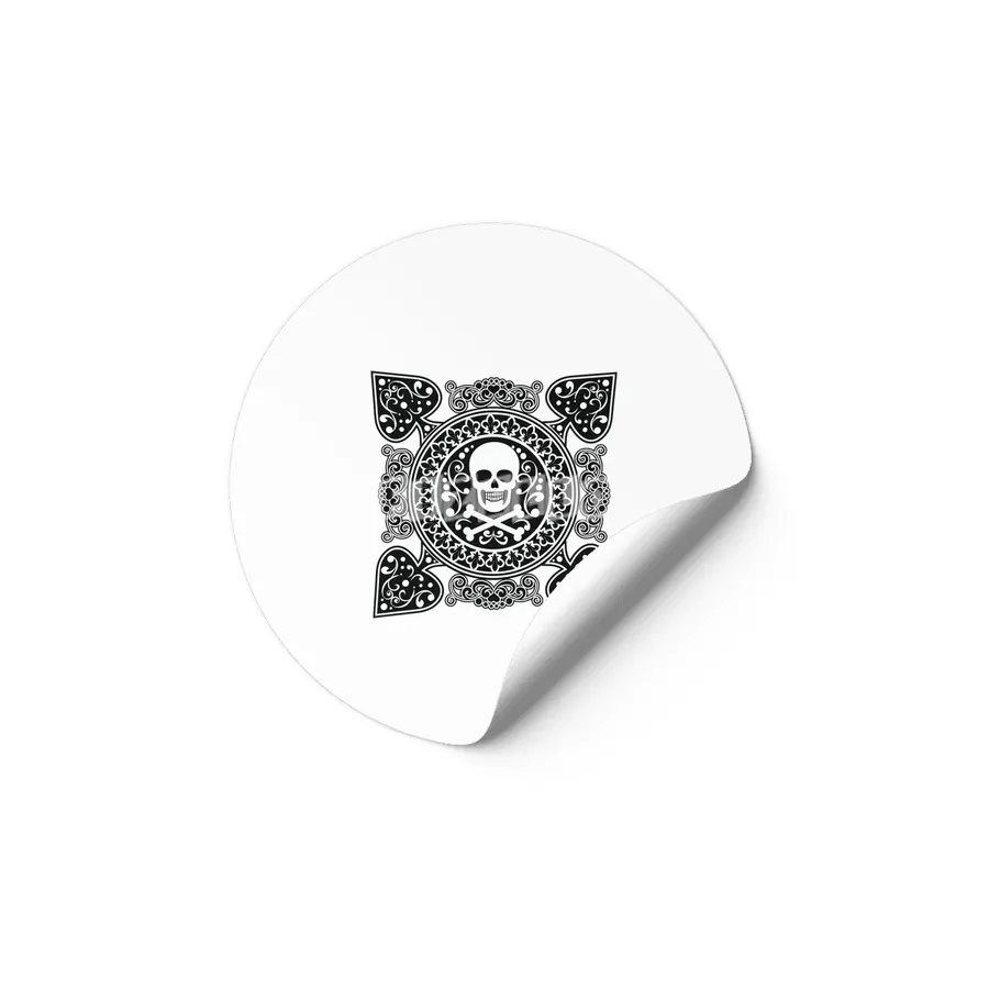 Poker Ace Of Spades Skull Las Vegas Gift Etiket