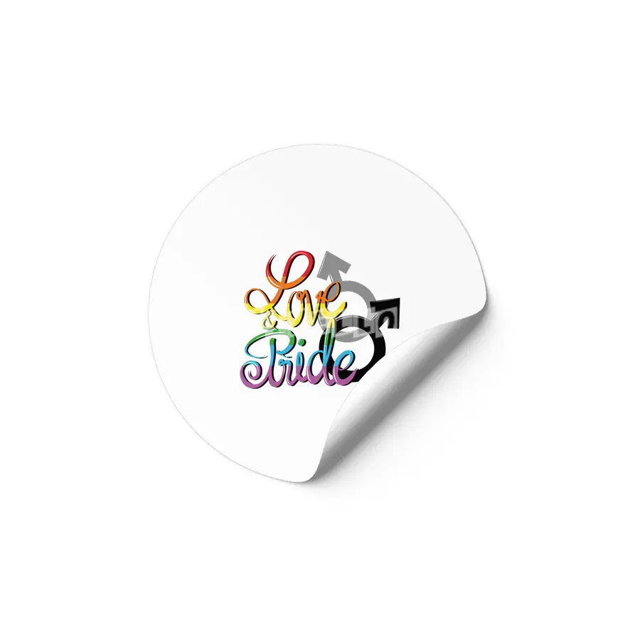 Rainbow Gay Lesbian Transgender Bisexual Love Etiket