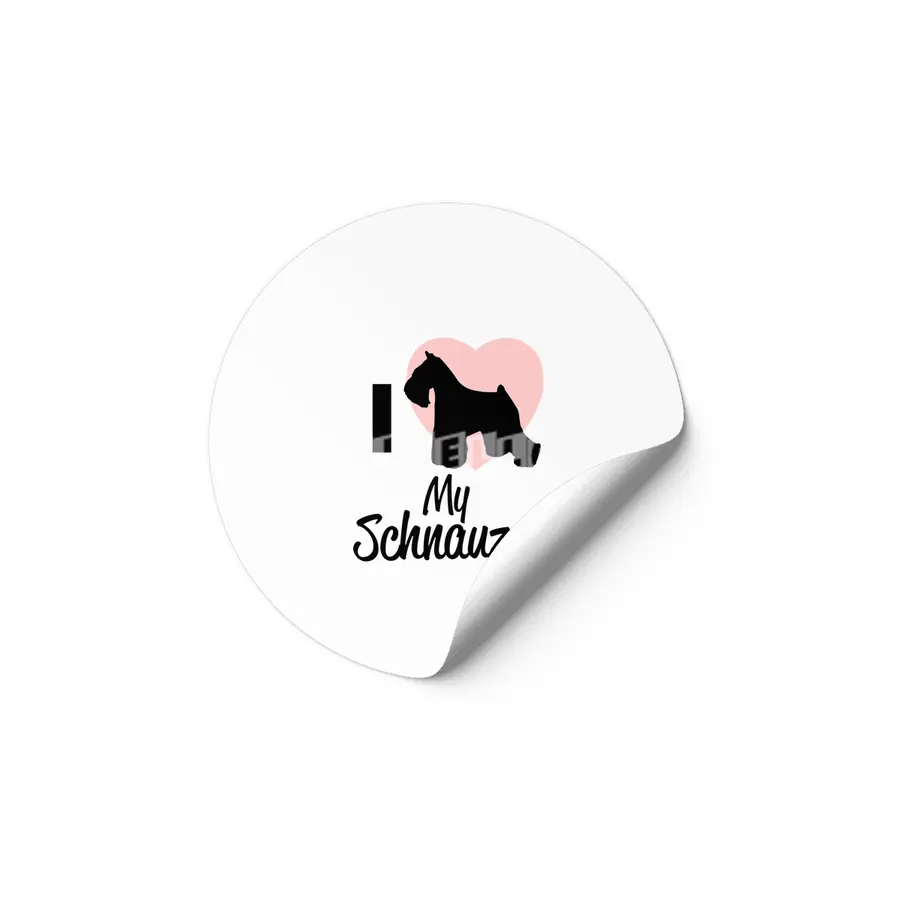 Schnauzer Dogs Dog Lover Gift Etiket