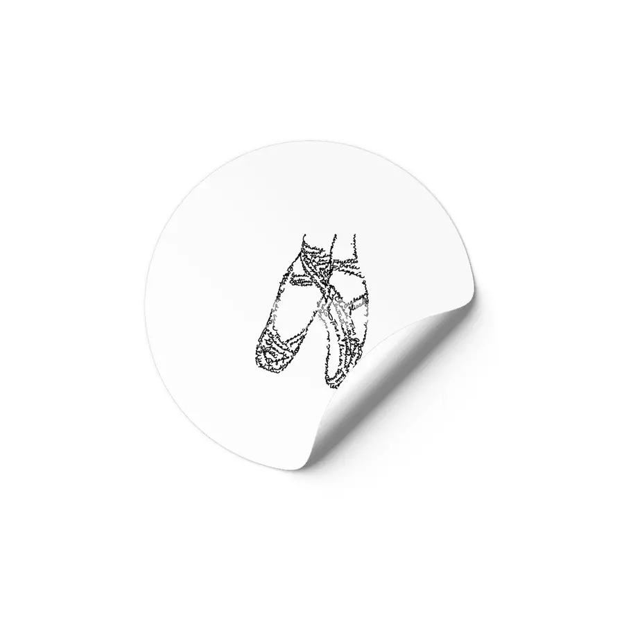 Ballet Pointe Shoes Word Art Etiket
