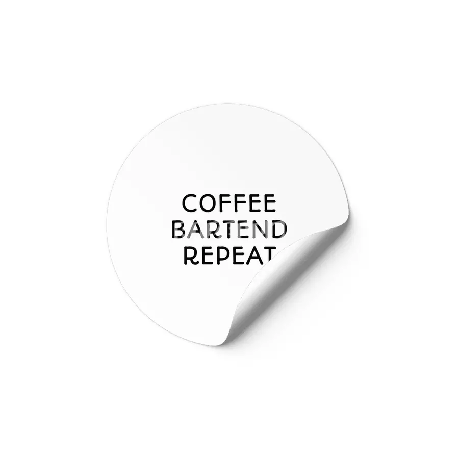 Coffee Bartend Repeat Etiket