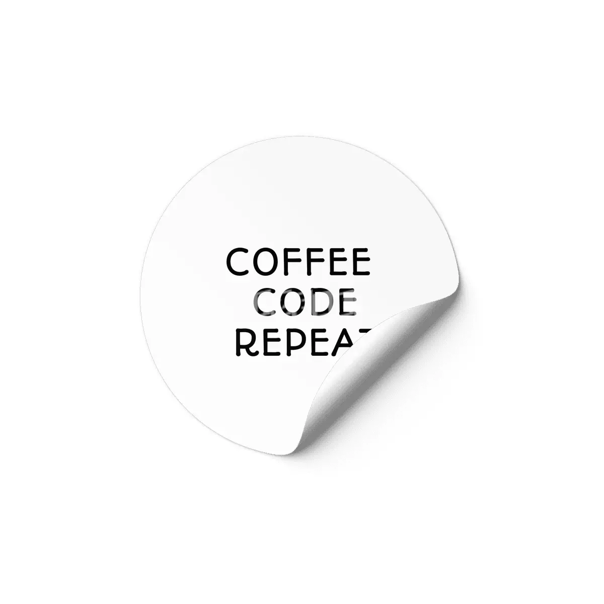 Coffee Code Repeat Etiket