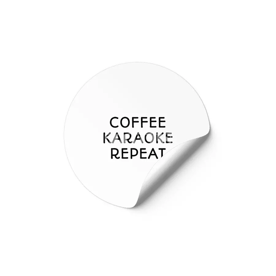 Coffee Karaoke Repeat Etiket