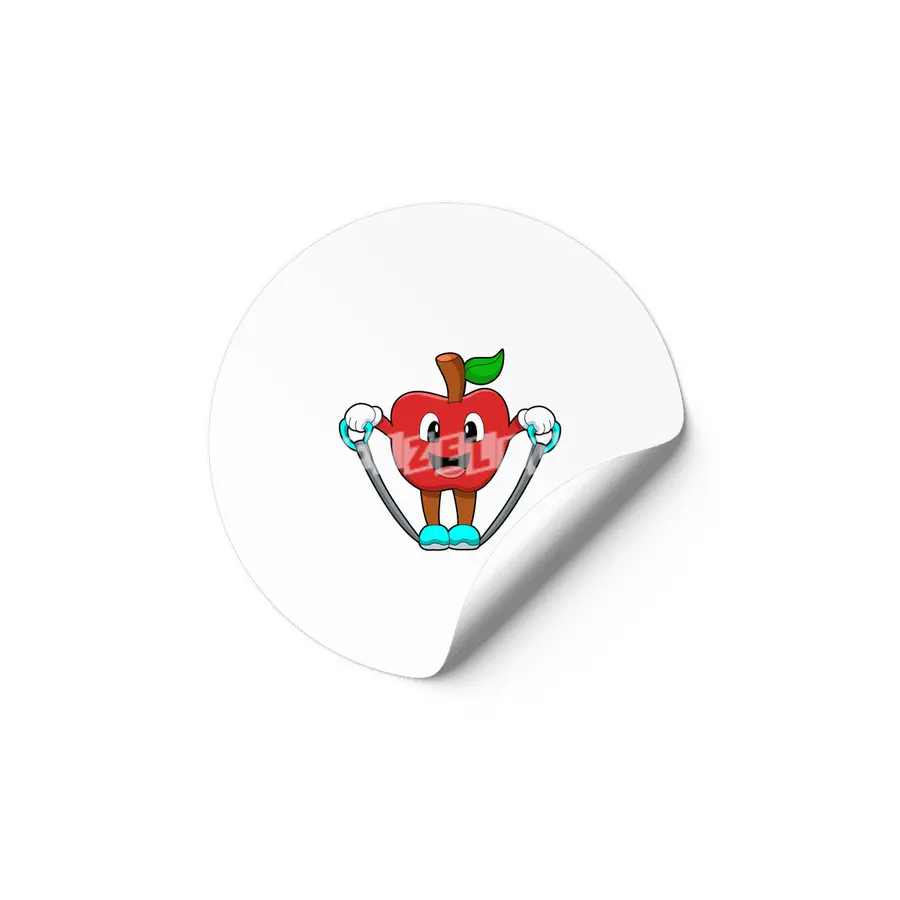 Apple at Fitness with Rope Etiket