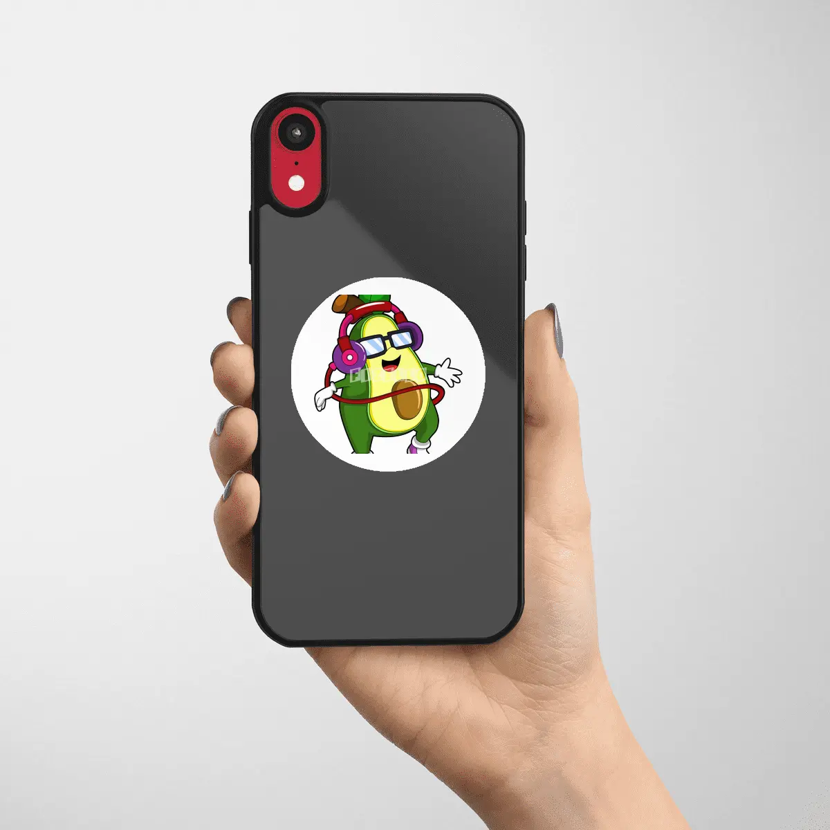 Avocado at Music with Headphone Etiket