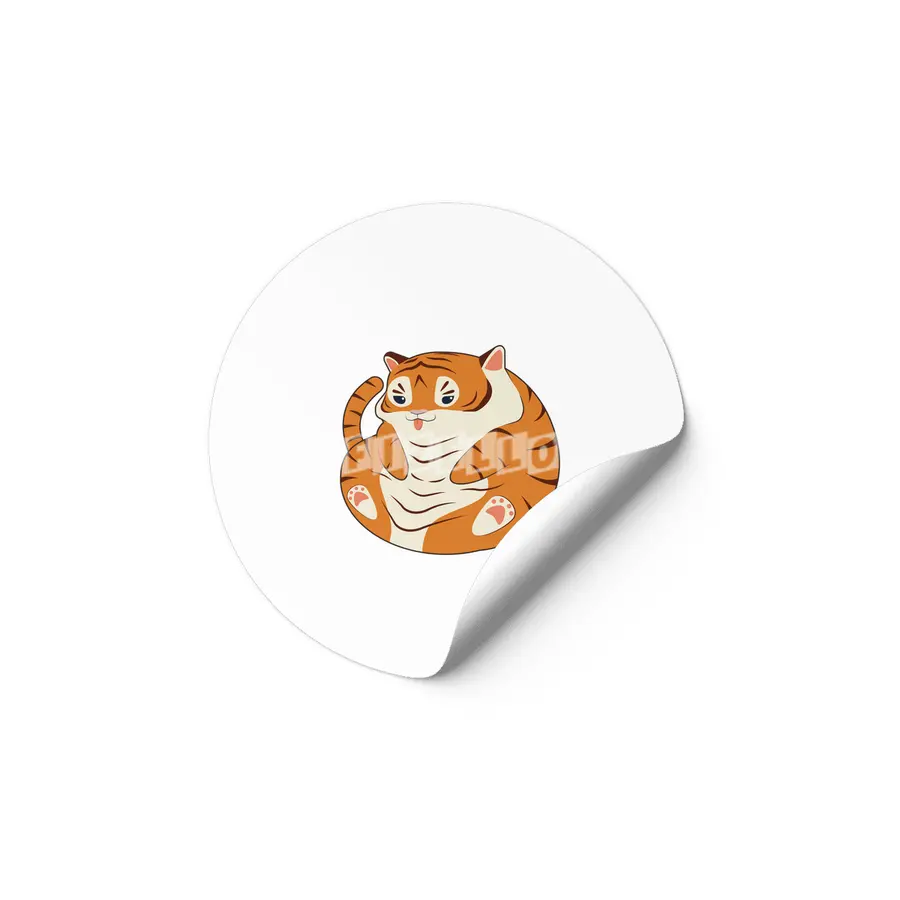 Baby Tiger funny Etiket