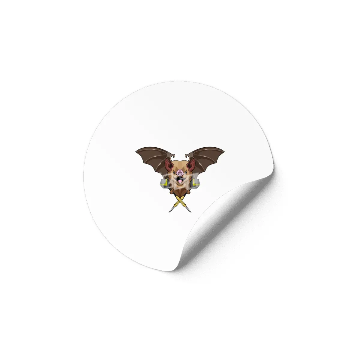 Bat at Darts with Dart Etiket