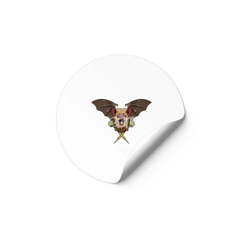 Bat at Darts with Dart Etiket