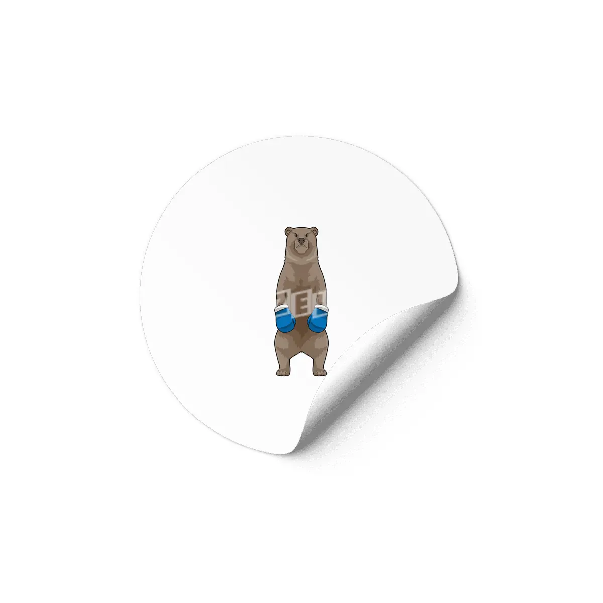 Bear as Boxer with Boxing gloves Etiket