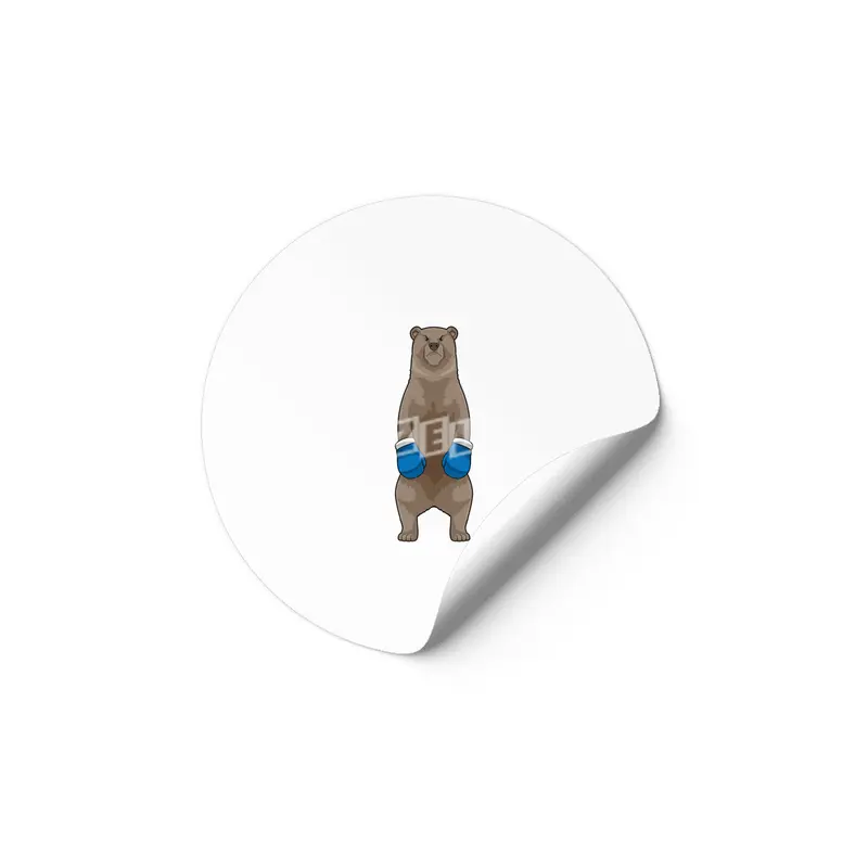 Bear as Boxer with Boxing gloves Etiket