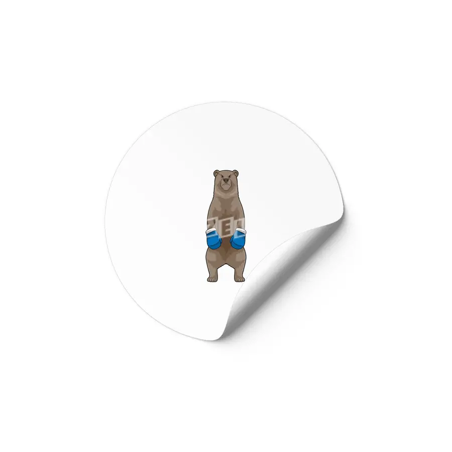 Bear as Boxer with Boxing gloves Etiket