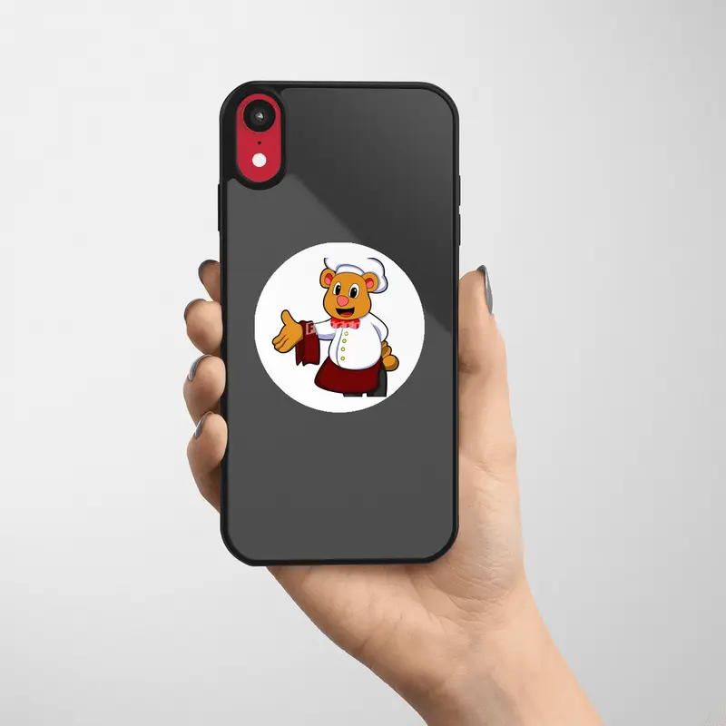 Bear as Cook with a Chef's hat Etiket