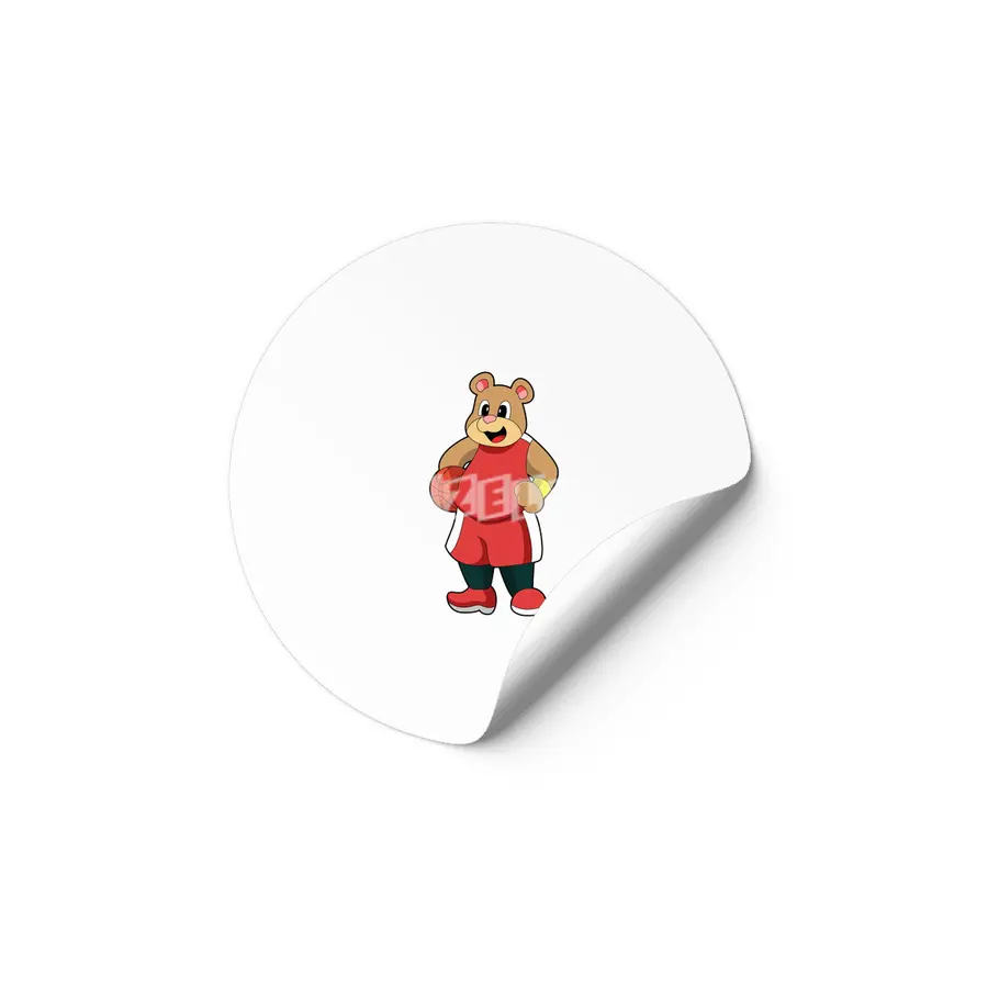 Bear at Basketball Sports Etiket