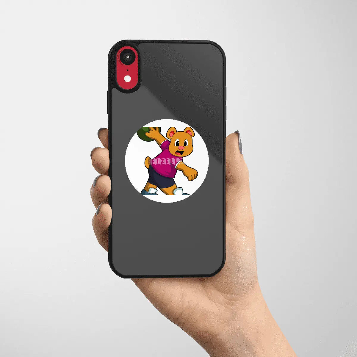Bear at Bowling with Bowling ball Etiket