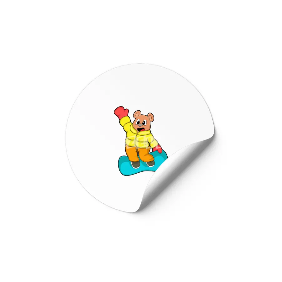 Bear at Snowboard Sports Etiket
