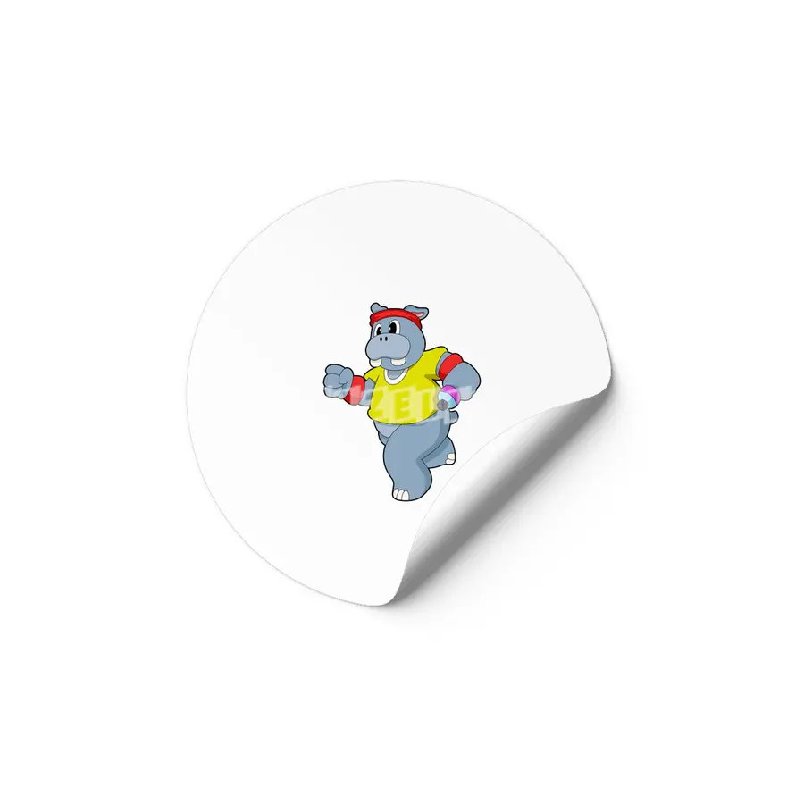 Hippo at Running Etiket