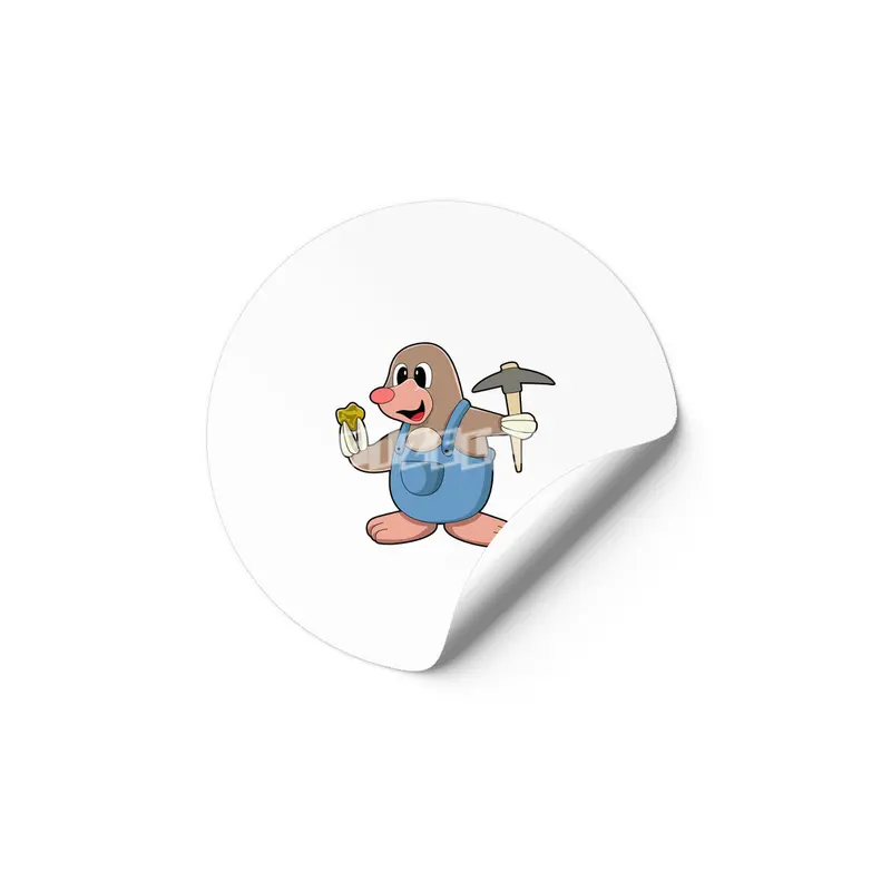 Mole as Miner with Gold Etiket