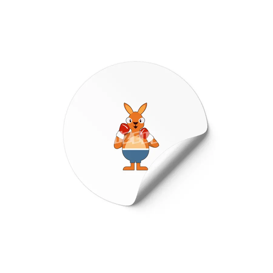 Kangaroo as Boxer with Boxing gloves Etiket