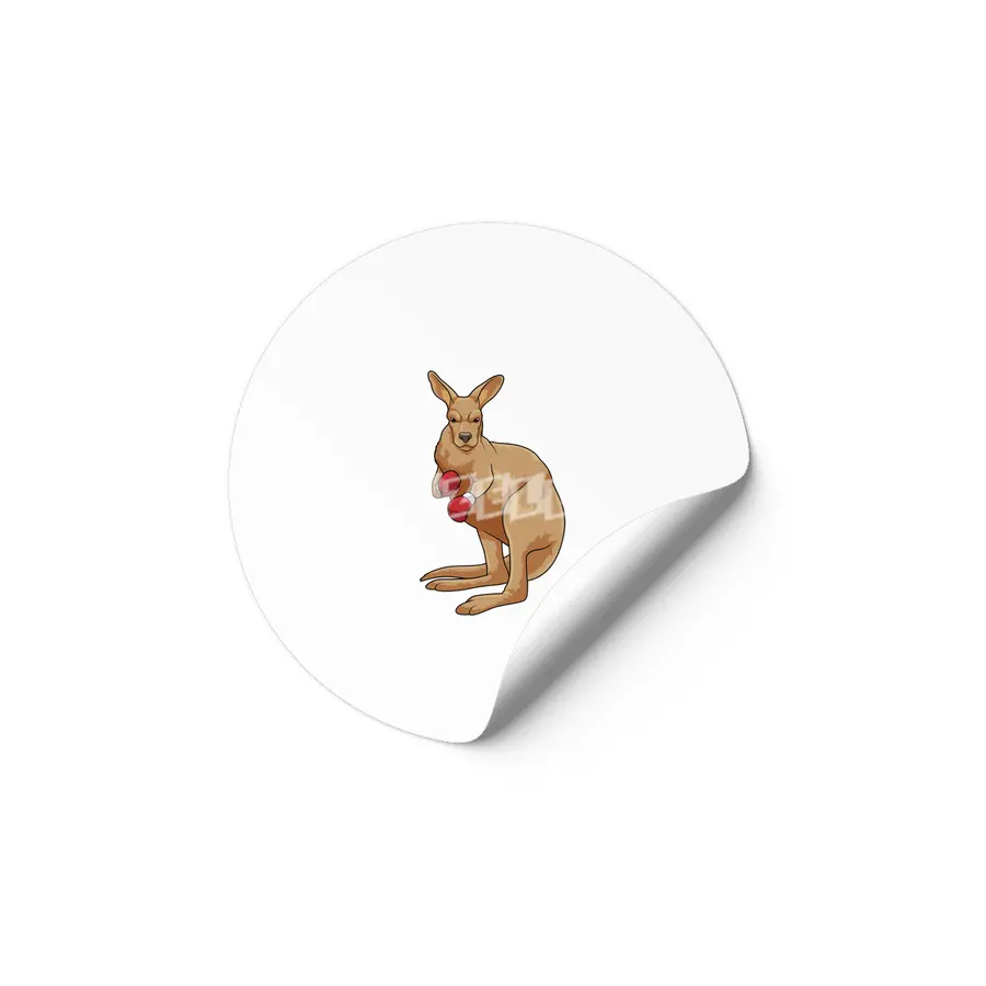 Kangaroo as Boxer with Boxing gloves Etiket