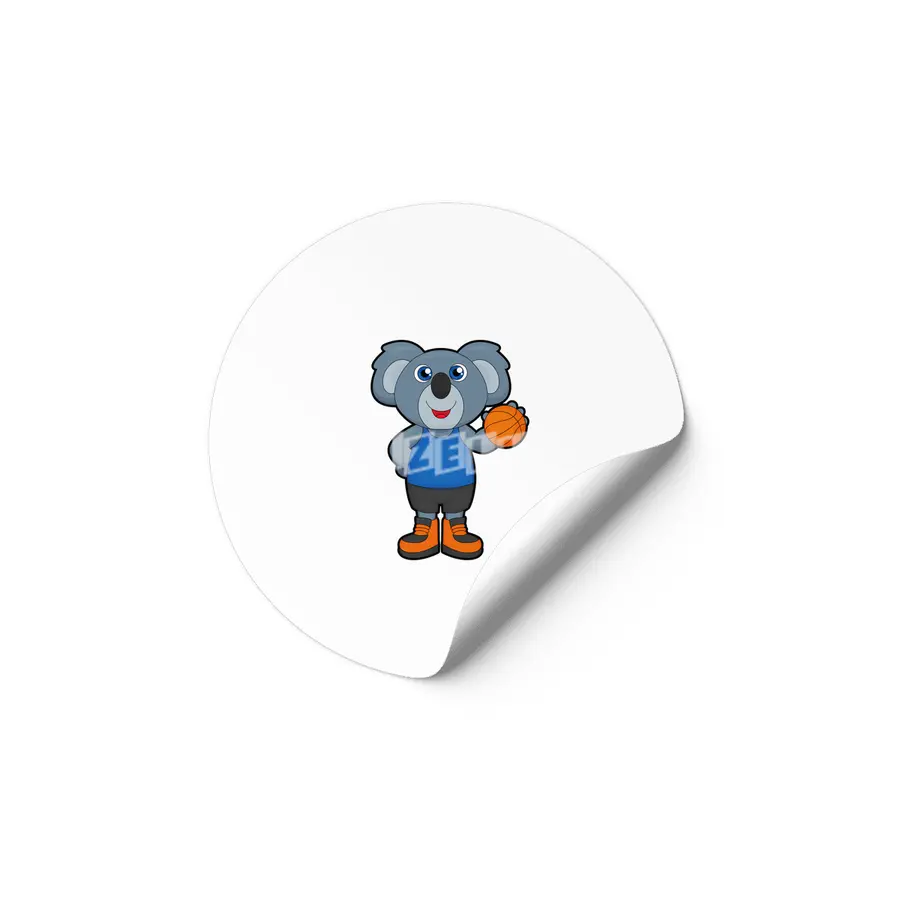 Koala as Basketball player with Basketball Etiket
